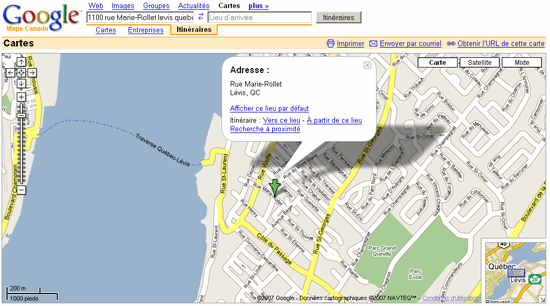 Google carte